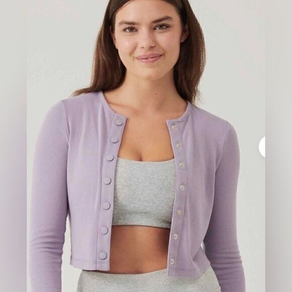 Outdoor Voices CozyRib Cropped Cardigan NWT - Picture 2 of 6